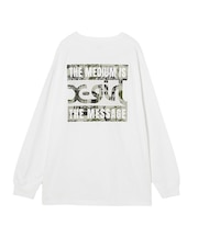 BRUSHED COLLAGE GRAPHIC LOGO L/S BIG TEE DRESS