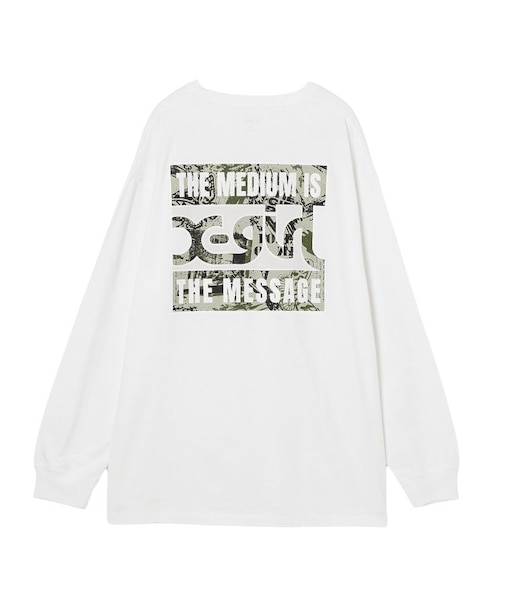 BRUSHED COLLAGE GRAPHIC LOGO L/S BIG TEE DRESS