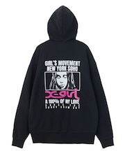 FACE BOX AND MESSAGE ZIP UP SWEAT HOODIE
