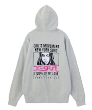 FACE BOX AND MESSAGE ZIP UP SWEAT HOODIE