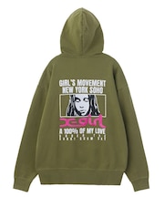 FACE BOX AND MESSAGE ZIP UP SWEAT HOODIE