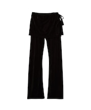 LAYERED STYLE VELOUR PANTS