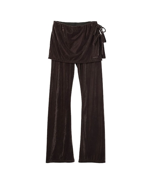 LAYERED STYLE VELOUR PANTS