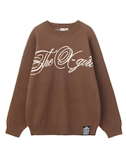 SCRIPT LOGO JACQUARD KNIT TOP