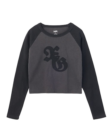 PIGMENT DYED PATCH RAGLAN L/S BABY TEE