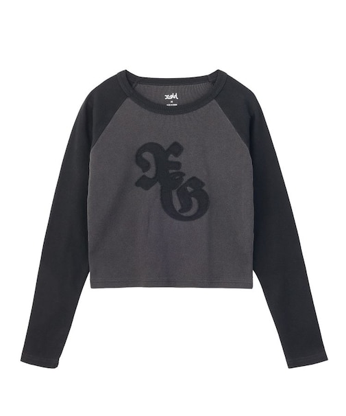 PIGMENT DYED PATCH RAGLAN L/S BABY TEE