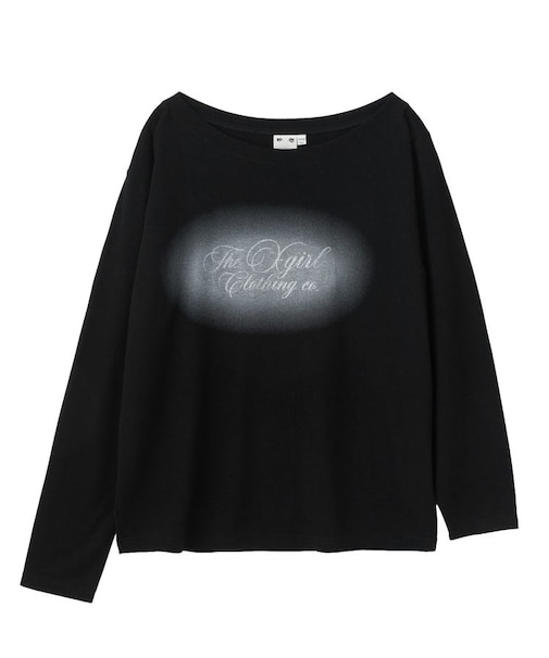 SCRIPT LOGO ONE SHOULDER L/S TEE