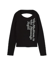 BACK SLIT COMPACT L/S TOP