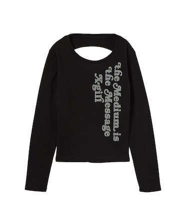 BACK SLIT COMPACT L/S TOP
