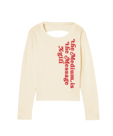 BACK SLIT COMPACT L/S TOP