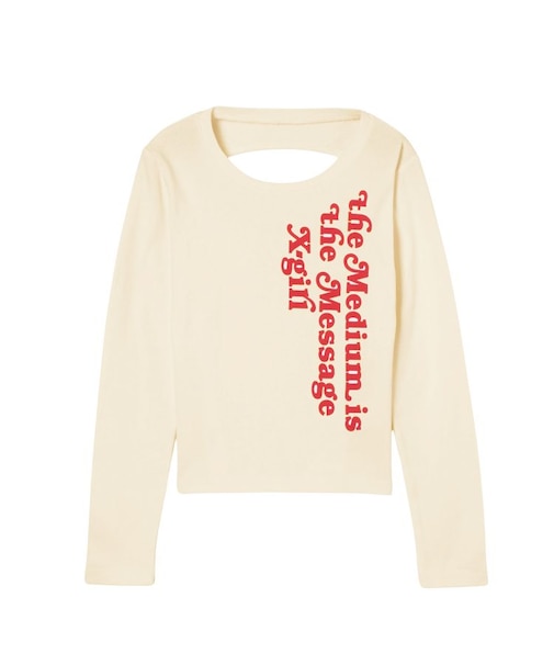 BACK SLIT COMPACT L/S TOP
