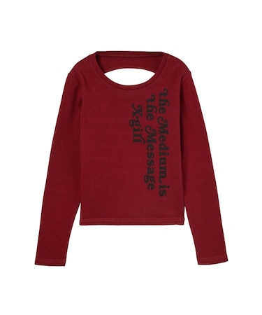 BACK SLIT COMPACT L/S TOP