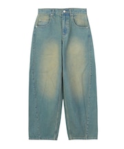 LOGO MARK STITCHED DENIM PANTS