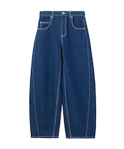 LOGO MARK STITCHED DENIM PANTS