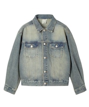 LOGO MARK STITCHED DENIM JACKET