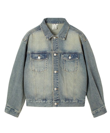 LOGO MARK STITCHED DENIM JACKET