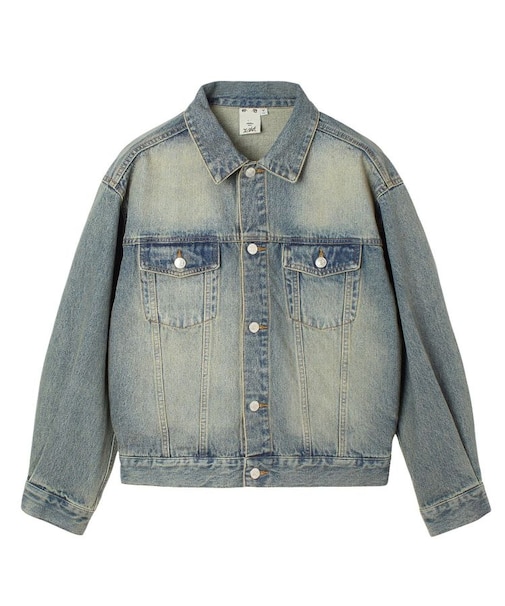 LOGO MARK STITCHED DENIM JACKET