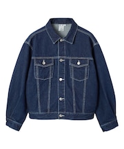 LOGO MARK STITCHED DENIM JACKET