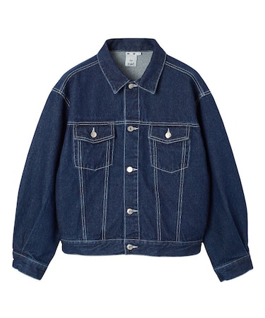 LOGO MARK STITCHED DENIM JACKET