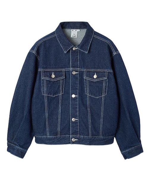 LOGO MARK STITCHED DENIM JACKET