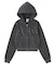 STUDDED XG LOGO ZIP UP SWEAT COMPACT HOODIE