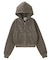 STUDDED XG LOGO ZIP UP SWEAT COMPACT HOODIE