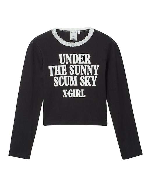 LACE TRIM L/S BABY TOP