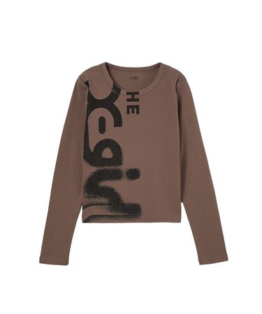 HEAVY DISTRESSED LOGO L/S BABY TEE