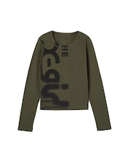 HEAVY DISTRESSED LOGO L/S BABY TEE