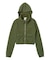 FADED SWEAT AND RIB ZIP UP COMPACT HOODIE