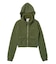 FADED SWEAT AND RIB ZIP UP COMPACT HOODIE