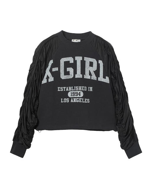 JERSEY MIX CREWNECK TOP