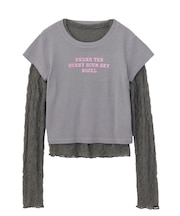 FADED 2P SET LAYERED TOP