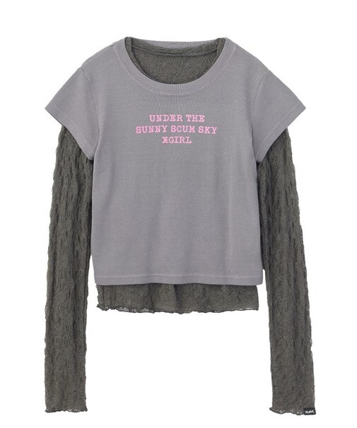 FADED 2P SET LAYERED TOP