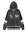 NUMBER AND LOGO JACQUARD ZIP UP KNIT TOP