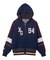 NUMBER AND LOGO JACQUARD ZIP UP KNIT TOP