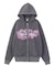 LETTERING SPRAY LOGO ZIP UP SWEAT HOODIE