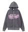 LETTERING SPRAY LOGO ZIP UP SWEAT HOODIE