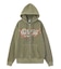 LETTERING SPRAY LOGO ZIP UP SWEAT HOODIE