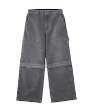 FADED 2WAY WIDE LEG WORK PANTS