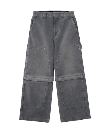 FADED 2WAY WIDE LEG WORK PANTS