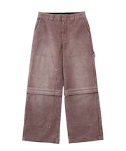 FADED 2WAY WIDE LEG WORK PANTS