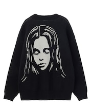 FACE BACK JACQUARD KNIT CARDIGAN