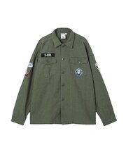 VARIOUS PATCHED MILITARY SHIRT