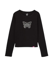 RHINESTONE BUTTERFLY L/S BABY TEE