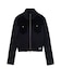 VELOUR AND KNIT ZIP UP TOP