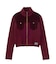 VELOUR AND KNIT ZIP UP TOP