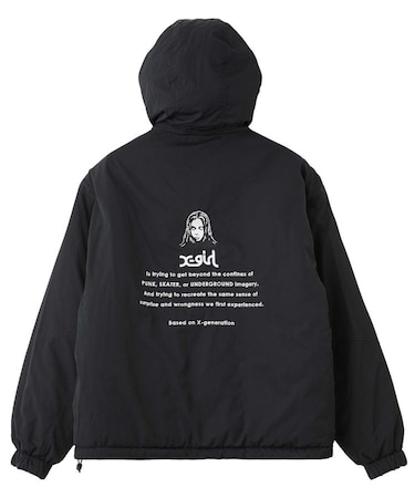 FACE EMBROIDERED PATCH REVERSIBLE JACKET