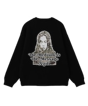 CAMO FACE AND LOGO JACQUARD KNIT TOP