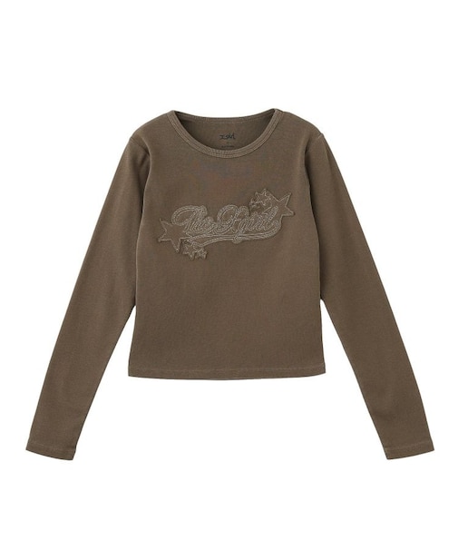 STAR LOGO PATCH FADED L/S COMPACT TOP